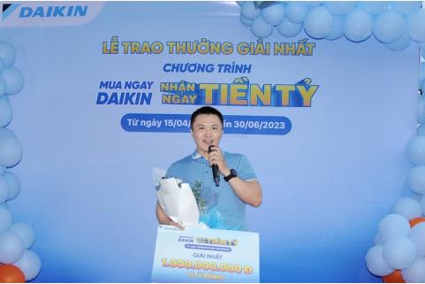 Lộ diện chủ nhân giải thưởng 1 TỶ ĐỒNG thuộc chương trình 'Mua Ngay Daikin Nhận Ngay Tiền Tỷ'